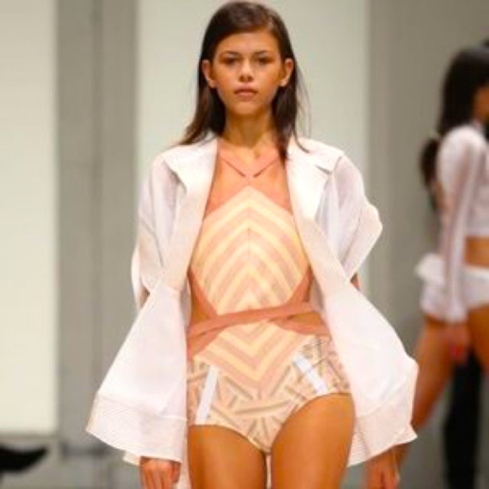 (VERY RARE) ZIMMERMANN CALM CHEVRON ONE PIECE SWIMSUIT NWOT